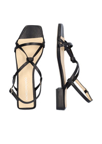 Sandaler med tunna snören - Vera, svart läder