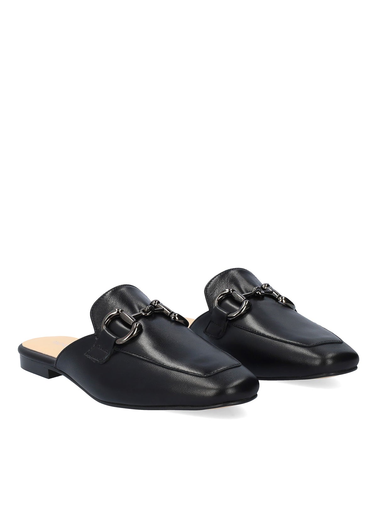 Stiletto sandals with loafer tip - Vivian, black leather