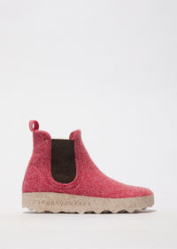 Felt ankle boots - red, Caia
