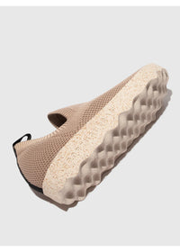 Laceless Clip sneakers - beige elastisk stickad