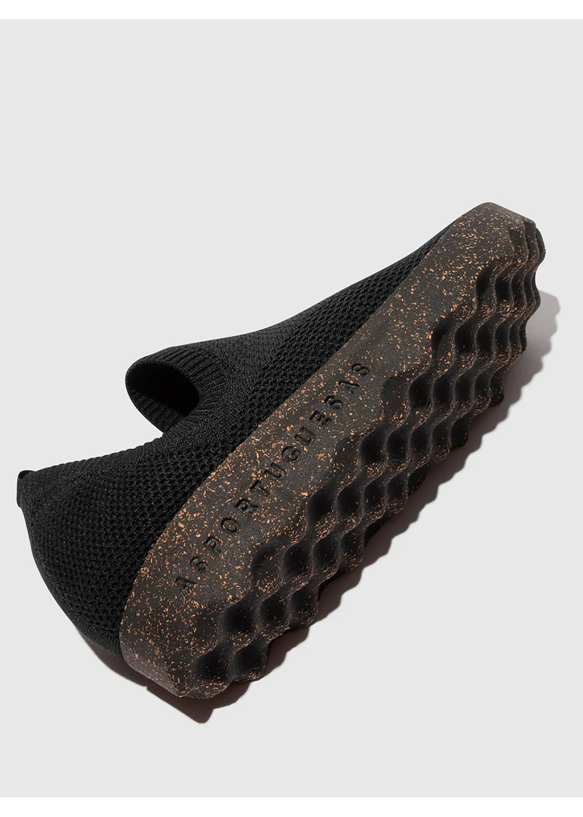 Clip sneakers - black elastic knit