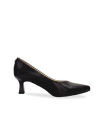 Korkokengät - musta nahka, piikkikorko