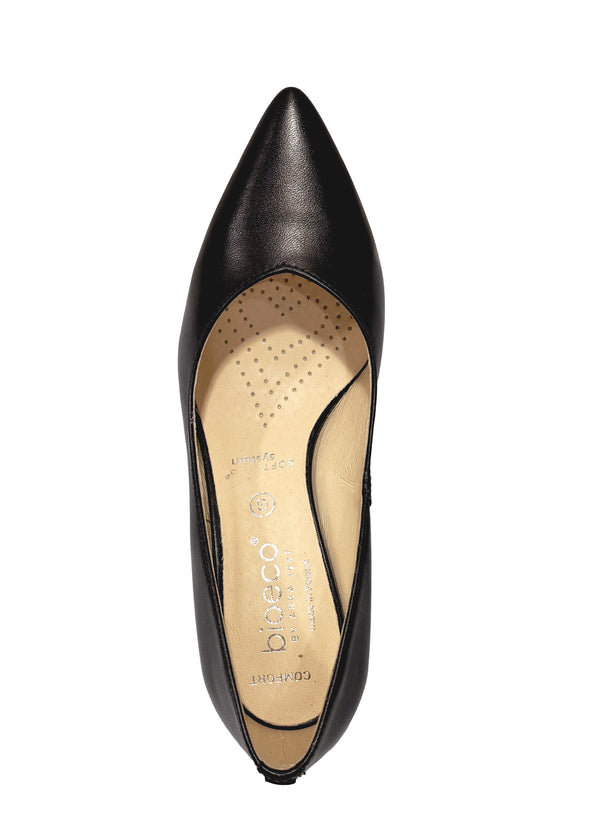 Korkokengät - musta nahka, piikkikorko