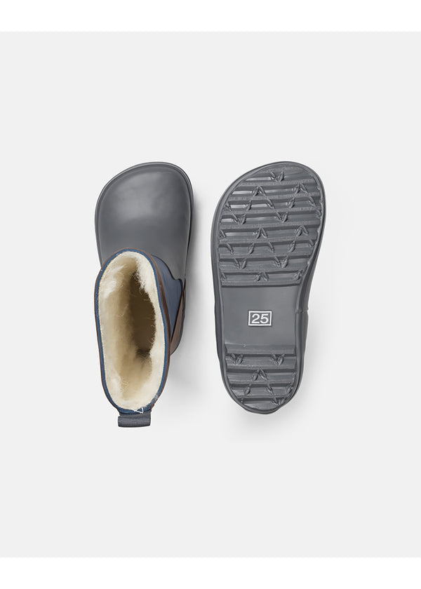 Rubber boots with warm lining - Aspen, Midnight Block