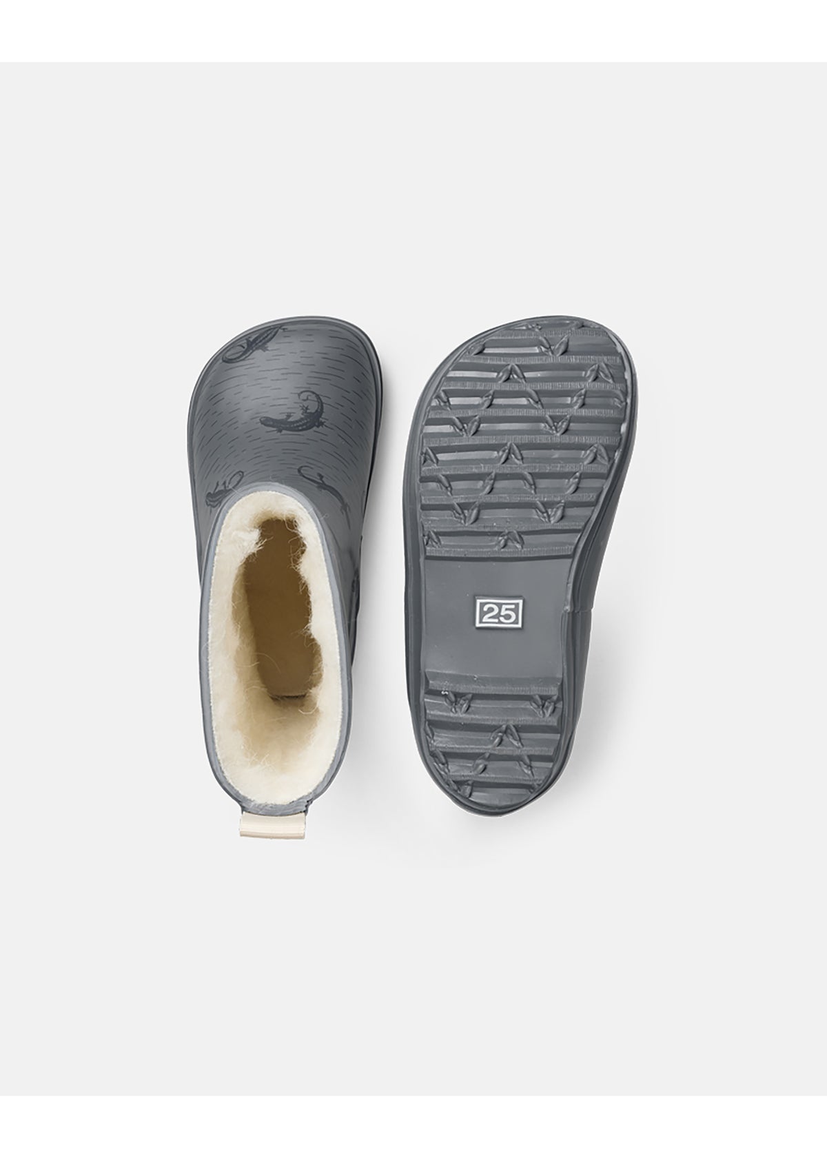 Rubber boots with warm lining - Aspen, Slate Salamander