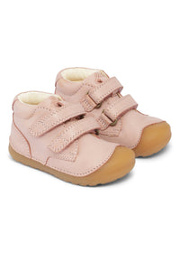 Children's first step shoes - Petit Strap, pink, Bundgaard Zero Heel