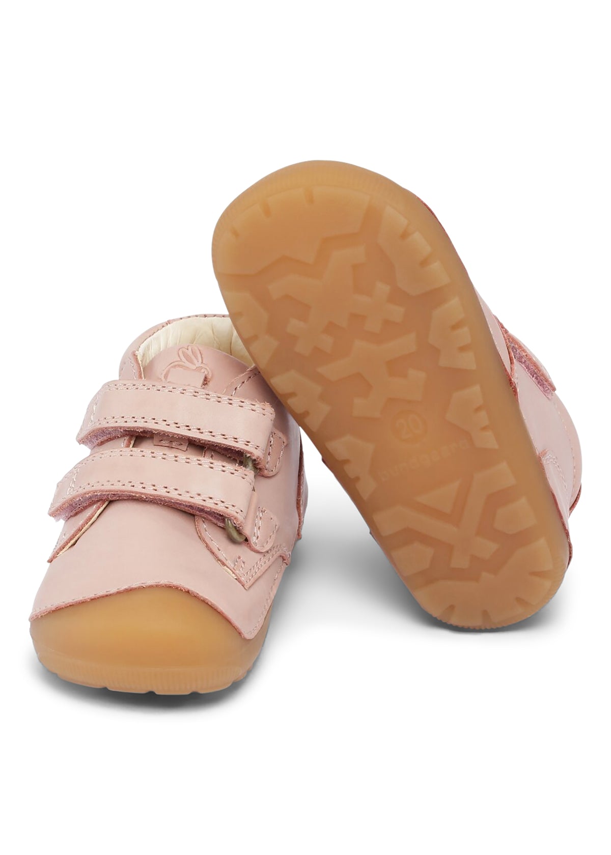 Första stegsskor för barn - Petit Strap, rosa, Bundgaard Zero Heel
