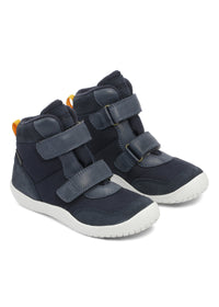 Children's Trainers - Birk TEX mid-season shoes, dark blue, Bundgaard Zero Heel