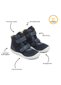 Children's Trainers - Birk TEX mid-season shoes, black, Bundgaard Zero Heel