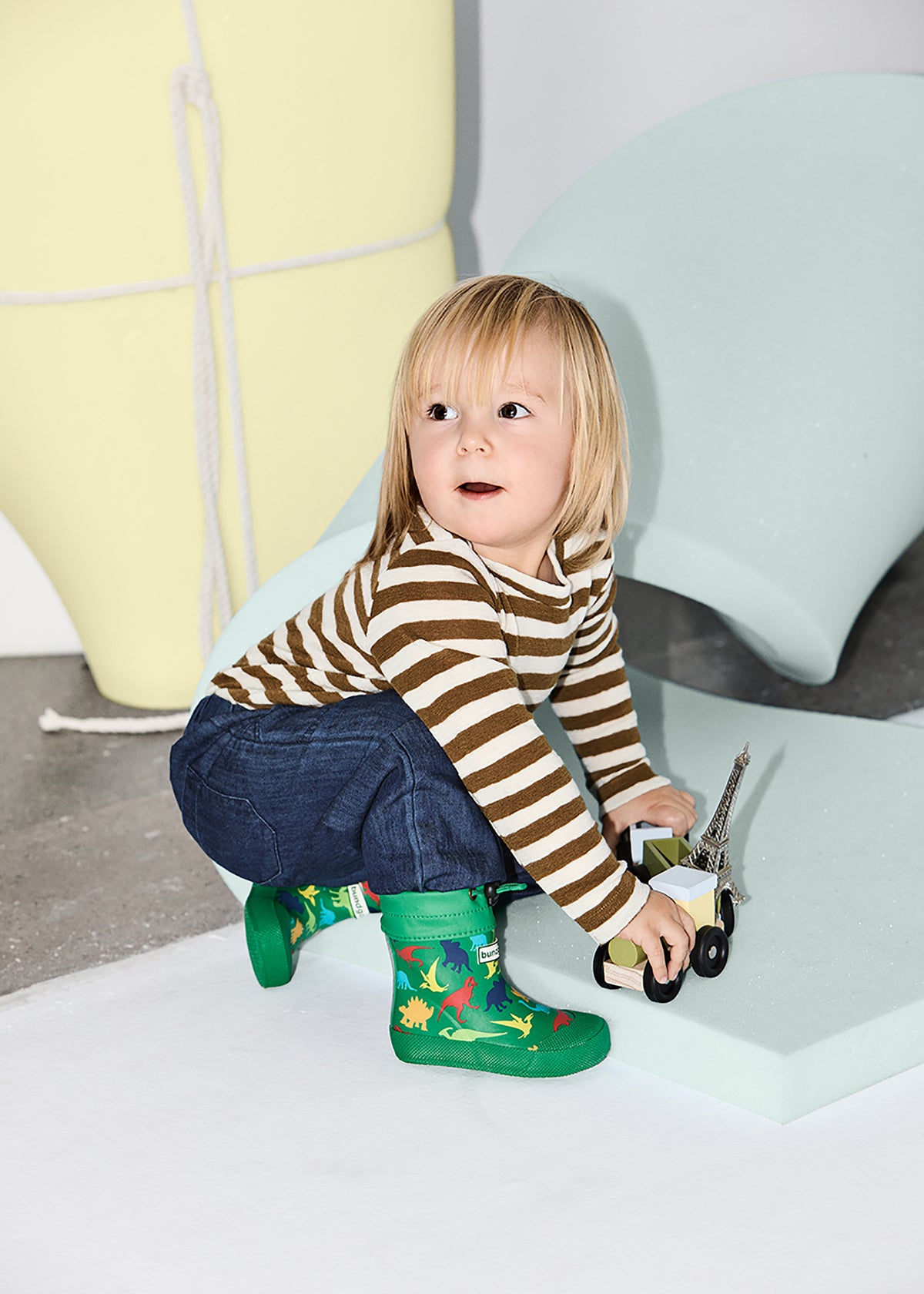 Gummistövlar för småbarn - Cover, Dino, Bundgaard Zero Heel