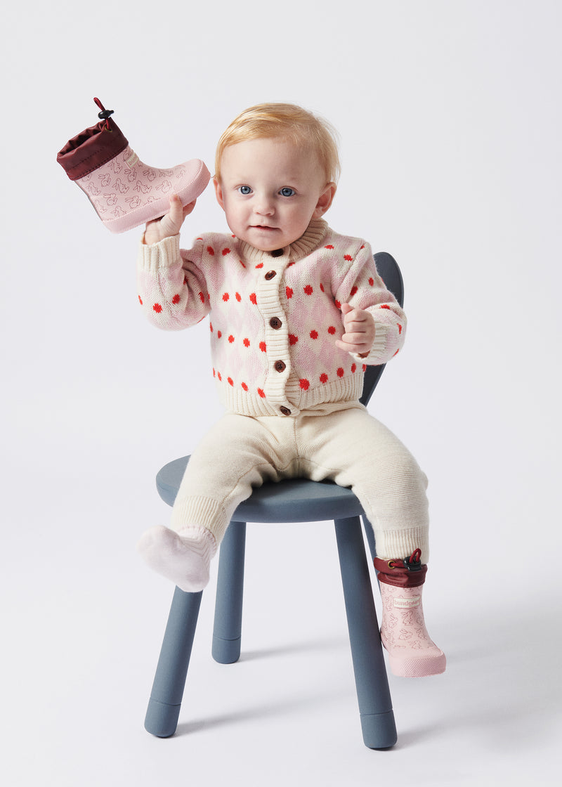 Gummistövlar för småbarn - Cover, Rose Rabbit, Bundgaard Zero Heel