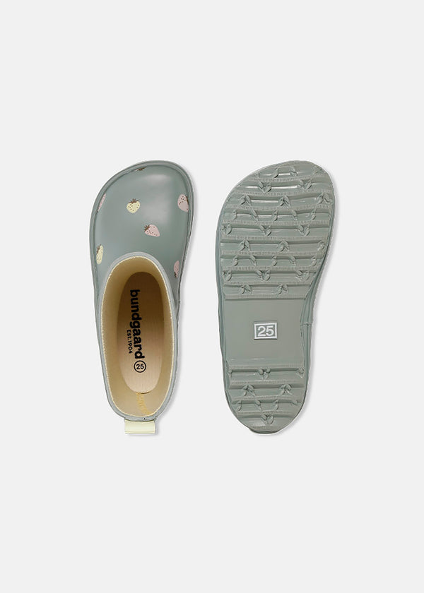 Barns gummistövlar med tunn foder - Charly, Jordgubbar