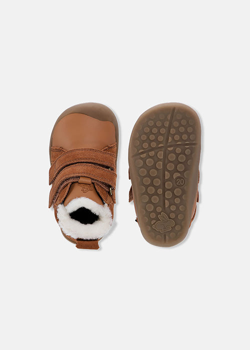 Lasten paljasjalkakengät - Bloom-talvikengät, konjakinruskea nahka, tex-kalvo