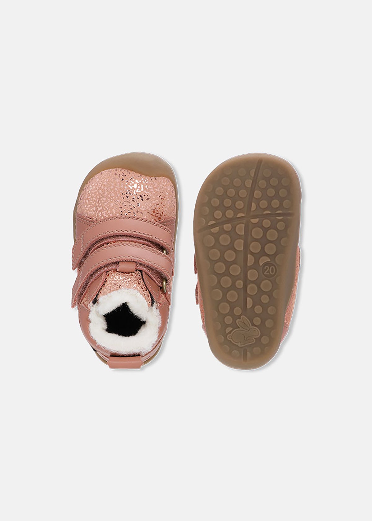 Lasten paljasjalkakengät - Bloom-talvikengät, roosa-kulta nahka, tex-kalvo