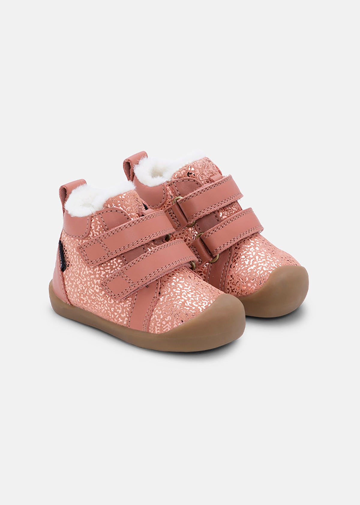 Lasten paljasjalkakengät - Bloom-talvikengät, roosa-kulta nahka, tex-kalvo