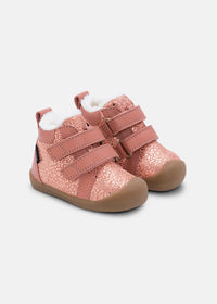 Lasten paljasjalkakengät - Bloom-talvikengät, roosa-kulta nahka, tex-kalvo