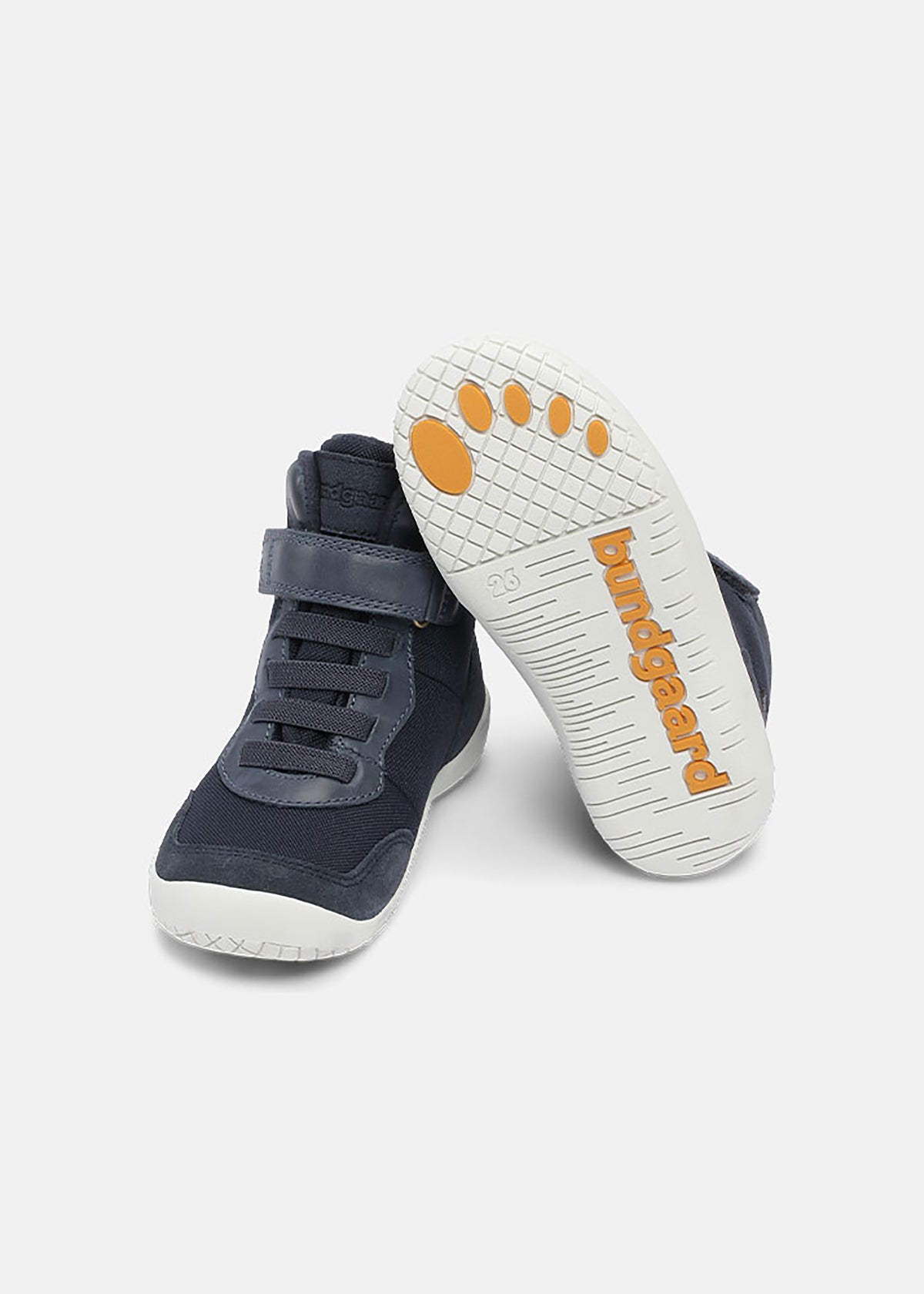 Children's High-top sneakers - Billie TEX mid-season shoes, dark blue, Bundgaard Zero Heel