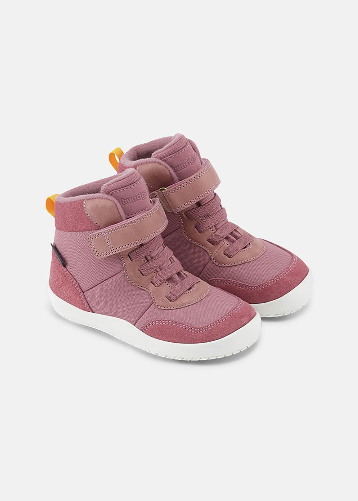 Children's High-top sneakers - Billie TEX mid-season shoes, pink, Bundgaard Zero Heel