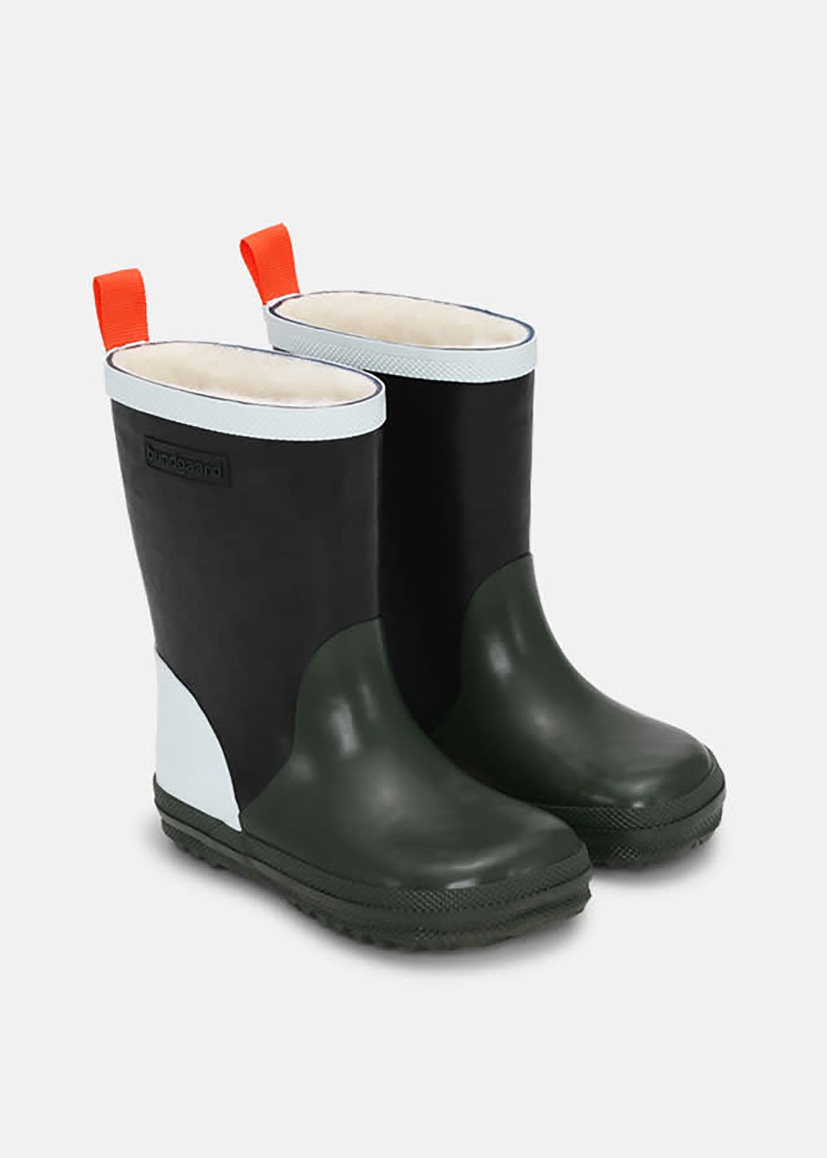 Rubber boots with a warm lining - green-blue-white, Charly High Warm