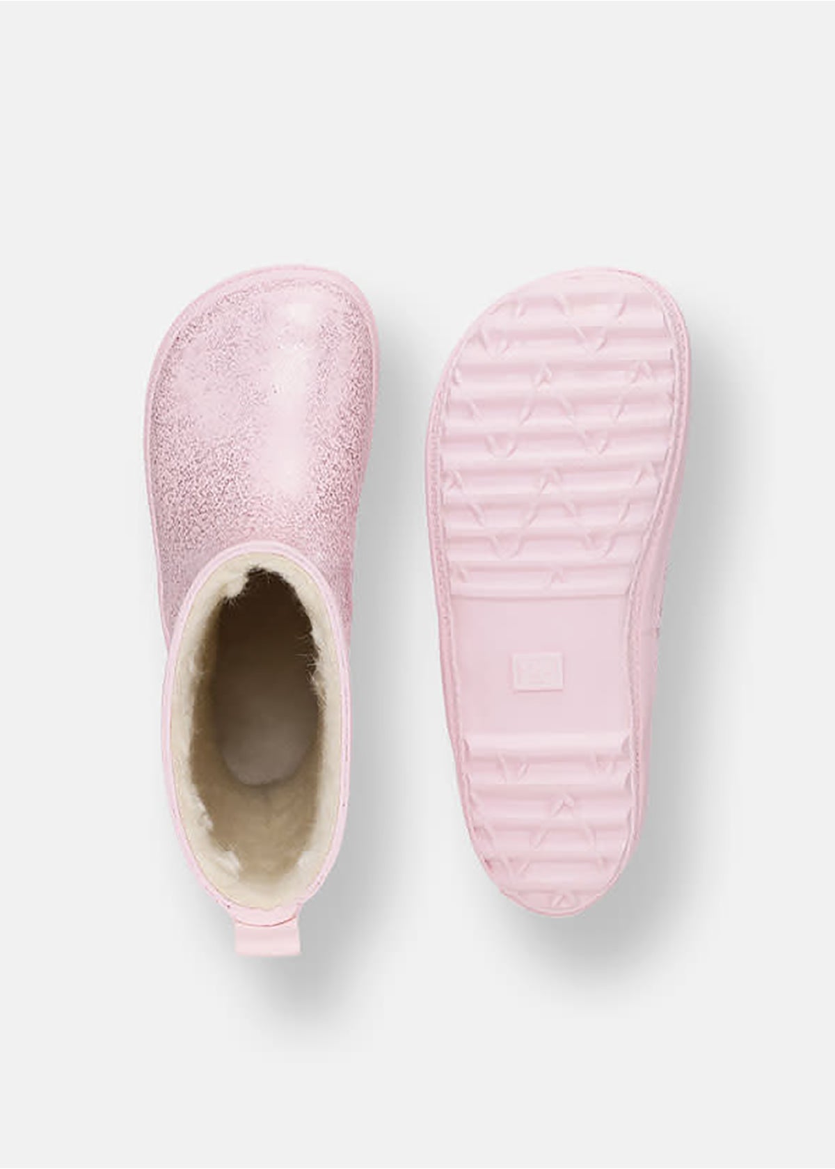 Rubber boots with a warm lining - light pink glitter, Charly High Warm