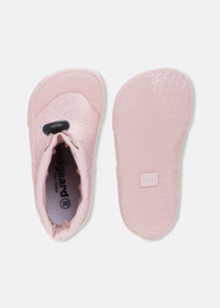 Rubber boots with warm lining - Malik Rose Sparkle, sparkling light pink