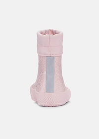 Rubber boots with warm lining - Malik Rose Sparkle, sparkling light pink