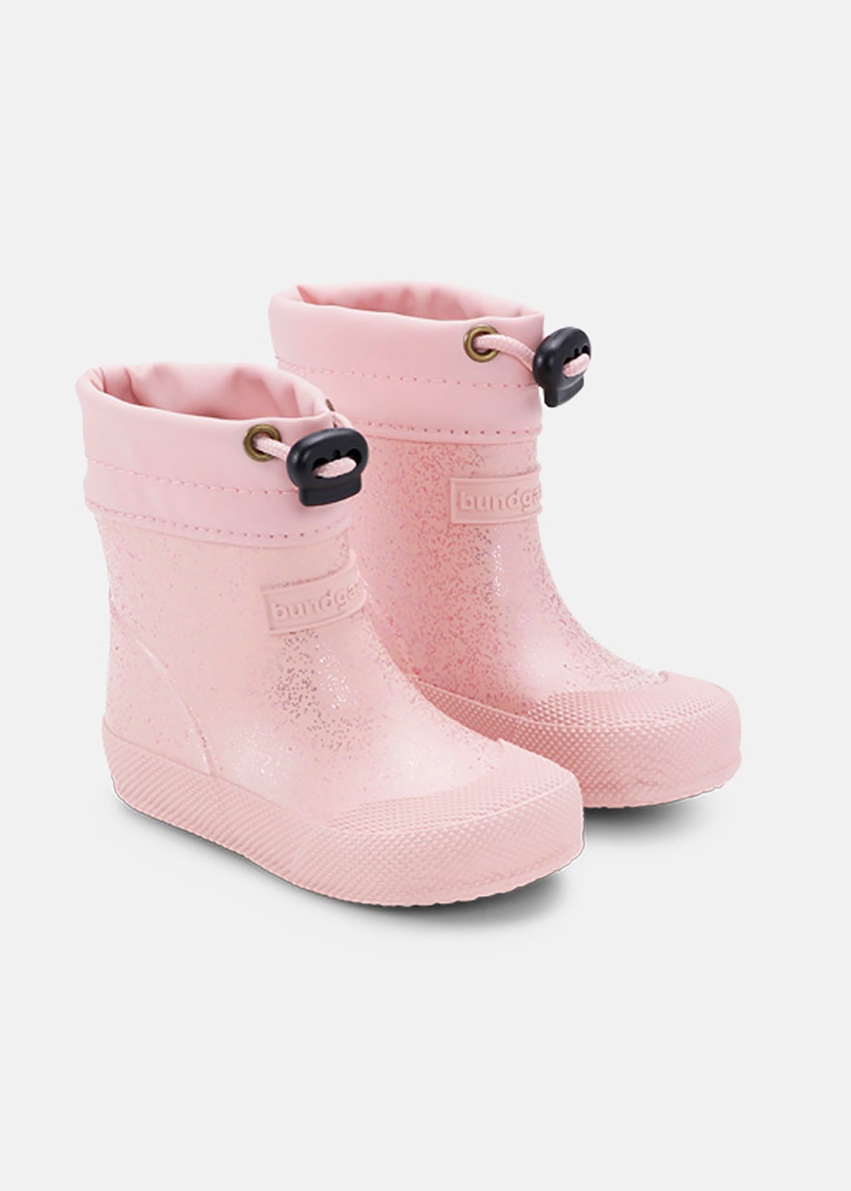 Rubber boots with warm lining - Malik Rose Sparkle, sparkling light pink