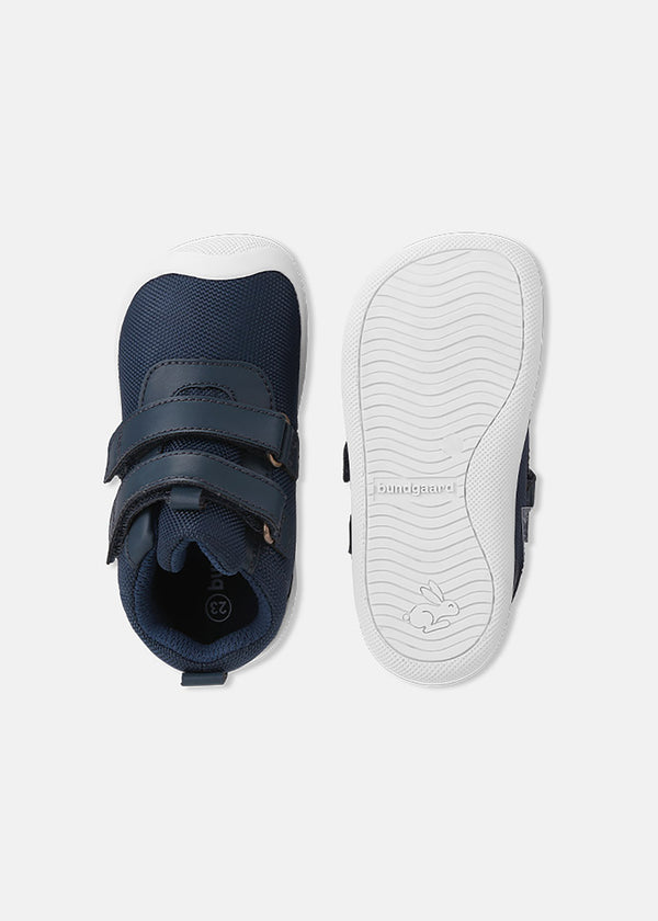 Barnens Moon-första steg-skor - mörkblå, tex-membran, Bundgaard Zero Heel