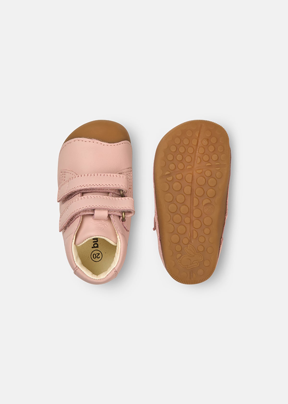 Barns barfotasneakers - första stegen skor, Petit, gammal rosa