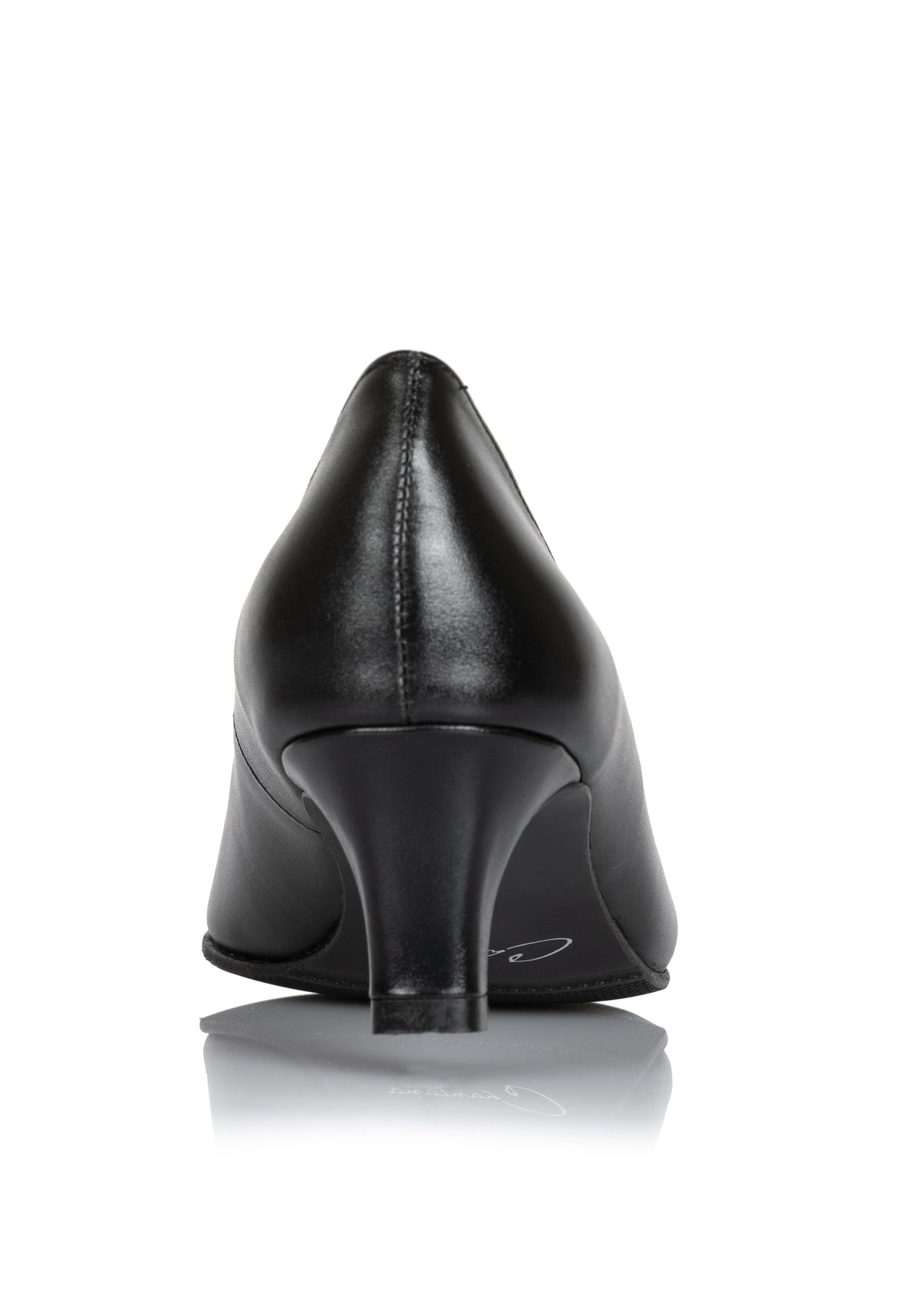 Avokkaat matalalla korolla - musta nahka, v-halkio