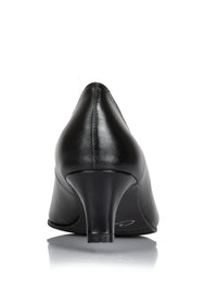 Avokkaat matalalla korolla - musta nahka, v-halkio