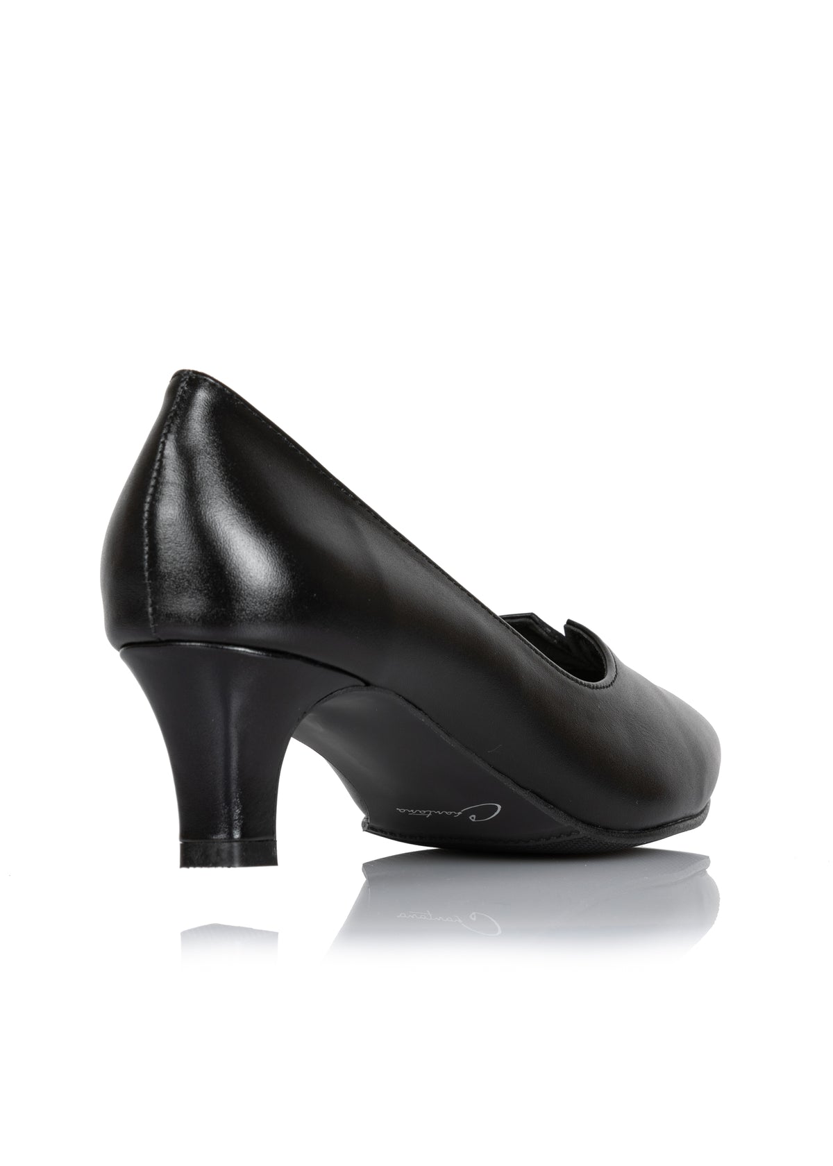 Avokkaat matalalla korolla - musta nahka, v-halkio