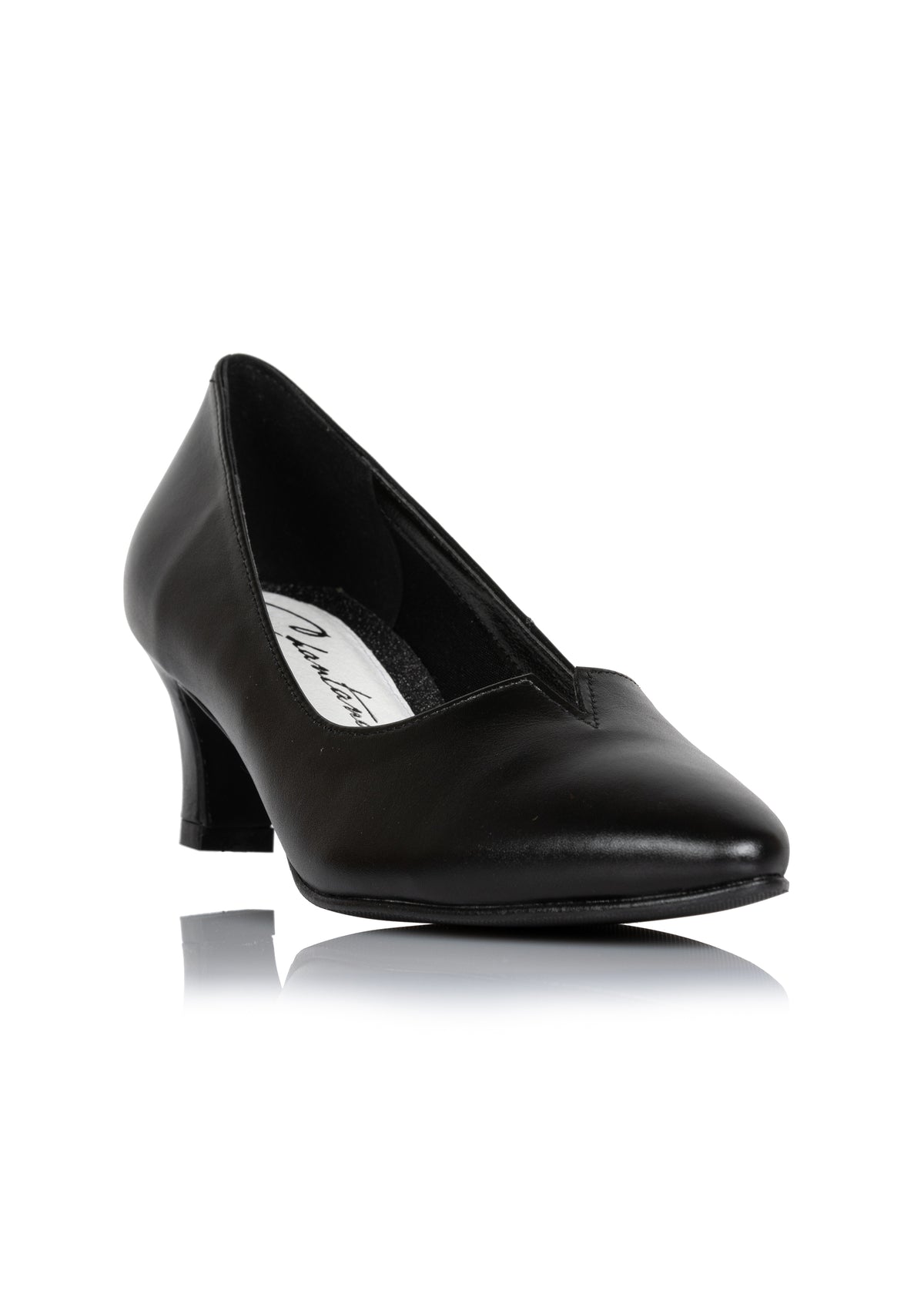 Avokkaat matalalla korolla - musta nahka, v-halkio