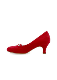 Avokkaat timanttinauhakoristeilla - punainen tekstiili