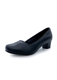 Women's open-toed shoes - black leather, wide lace