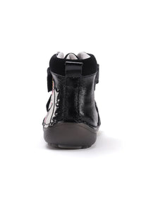 Lasten paljasjalkatennarit, välikausikengät - musta nahka, yksisarvinen