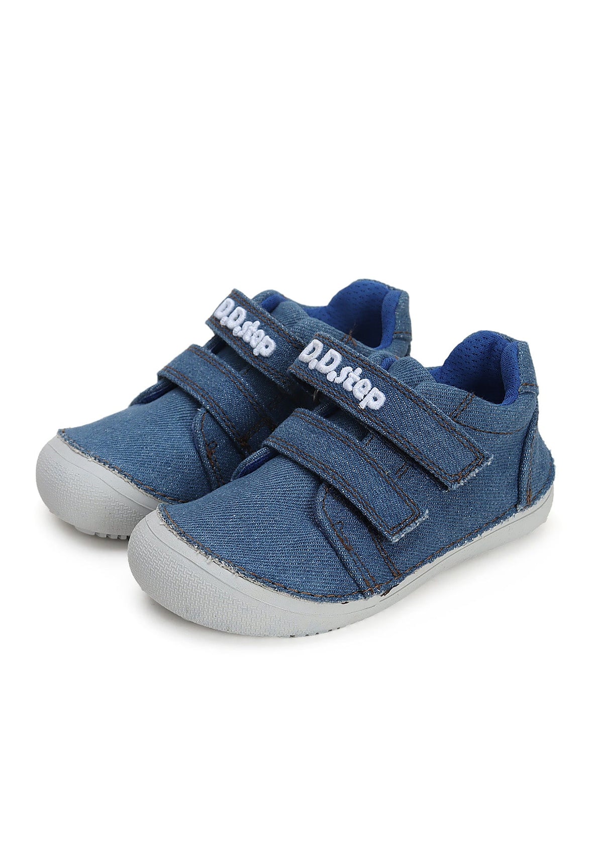 Children's barefoot sneakers - Denim Blue Canvas