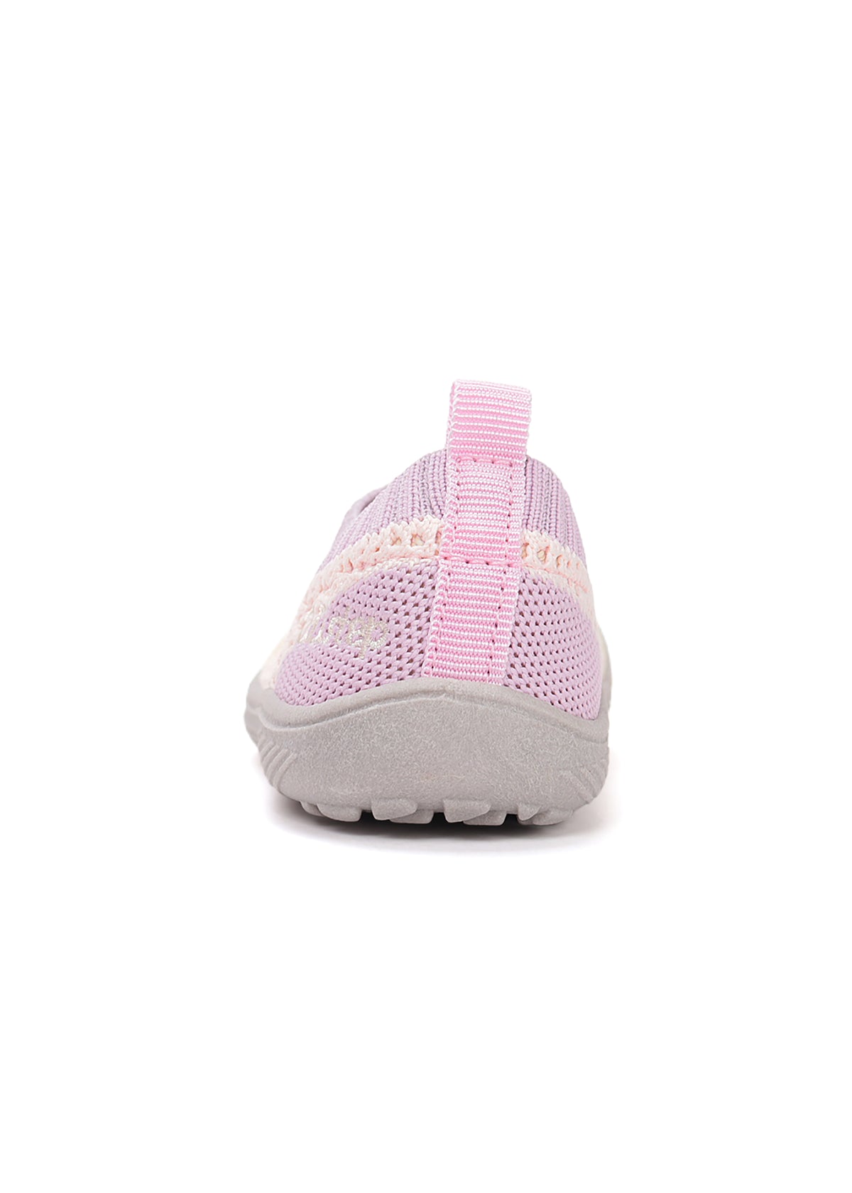 Barns barfotatennisskor - ljusrosa tyg, utan snören