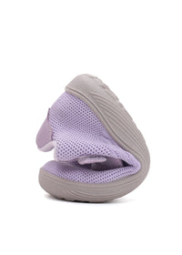 Barfotatennisskor för barn - violett tyg, kardborreband