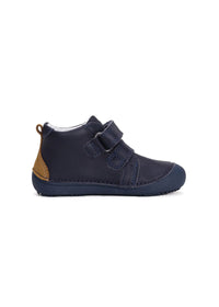 Children's barefoot shoes, mid-season shoes - dark blue, football