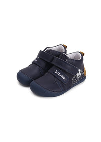 Children's barefoot shoes, mid-season shoes - dark blue, football