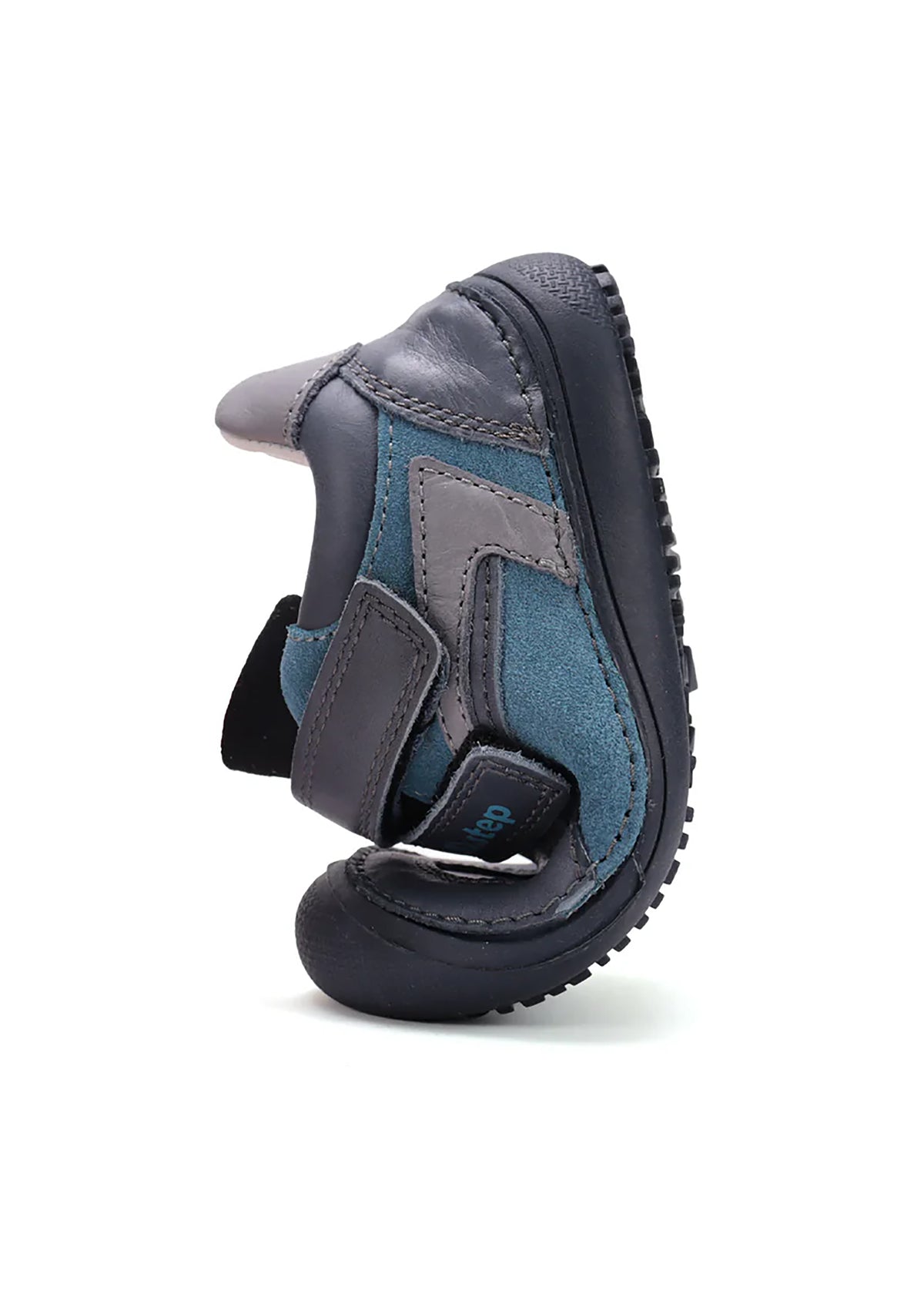 Lasten paljasjalkatennarit, välikausikengät - harmaa-sininen nahka