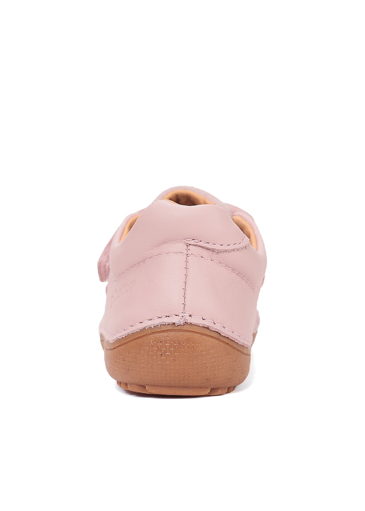 Children's barefoot sneakers, transitional season shoes - light pink leather