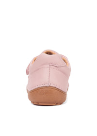 Children's barefoot sneakers, transitional season shoes - light pink leather