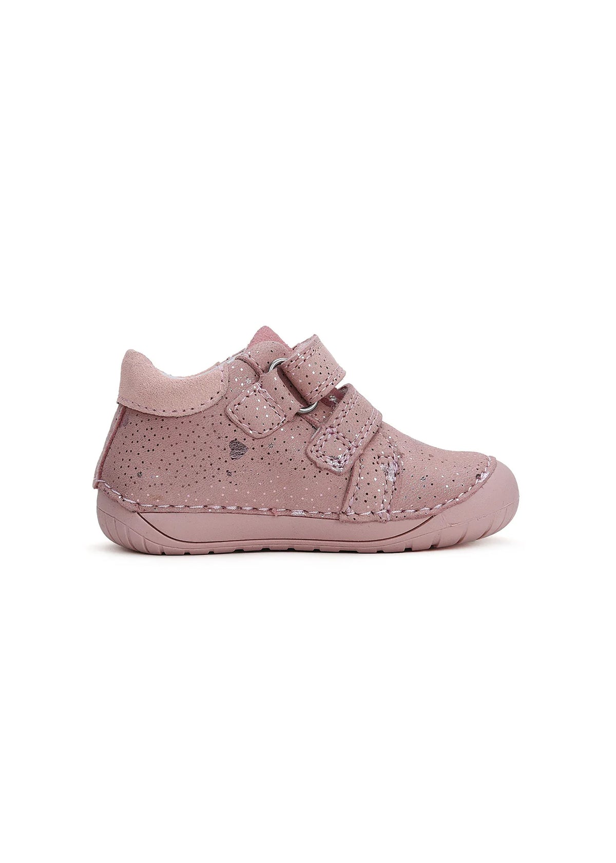 Children's first step shoes - pink leather