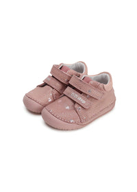 Children's first step shoes - pink leather