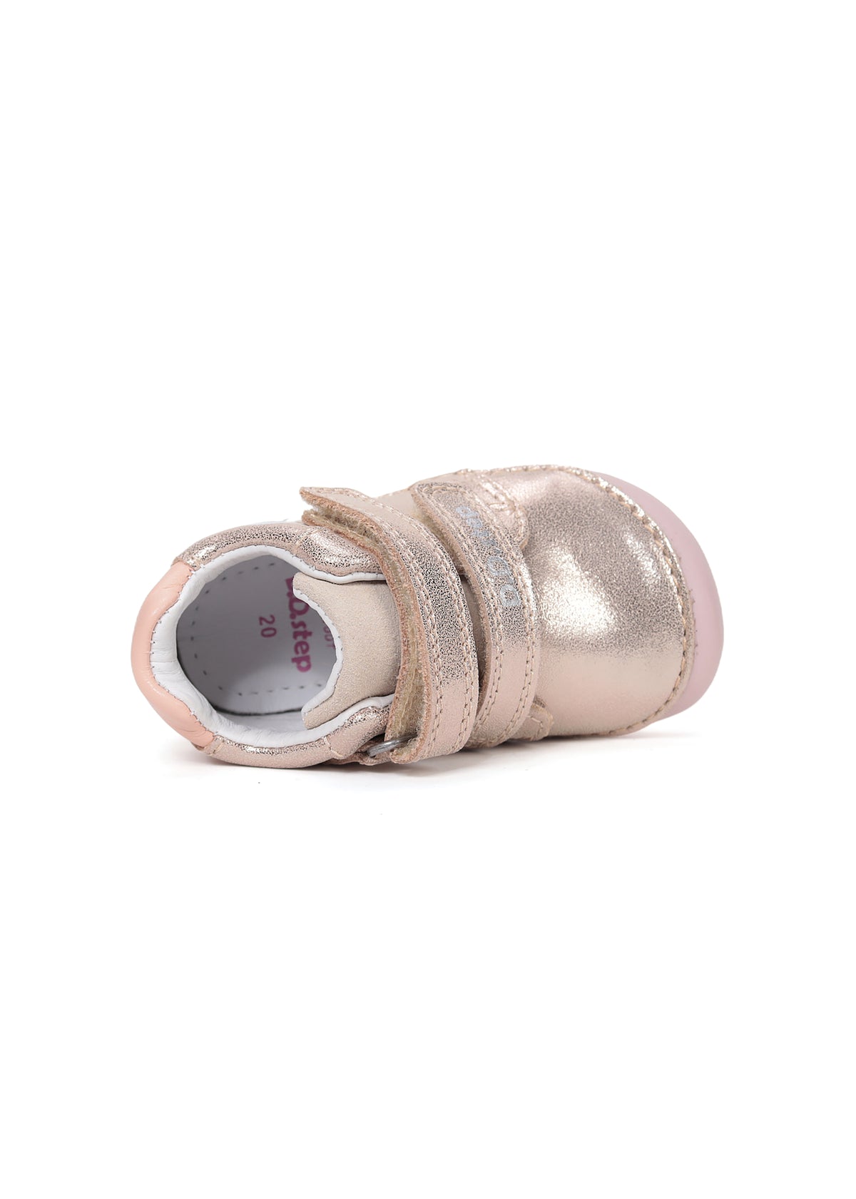 Children's barefoot sneakers, transitional season shoes - golden leather, cloud and rainbow