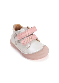 Barn barfotatennisskor, mellansäsongsskor - ljus läder, blommor