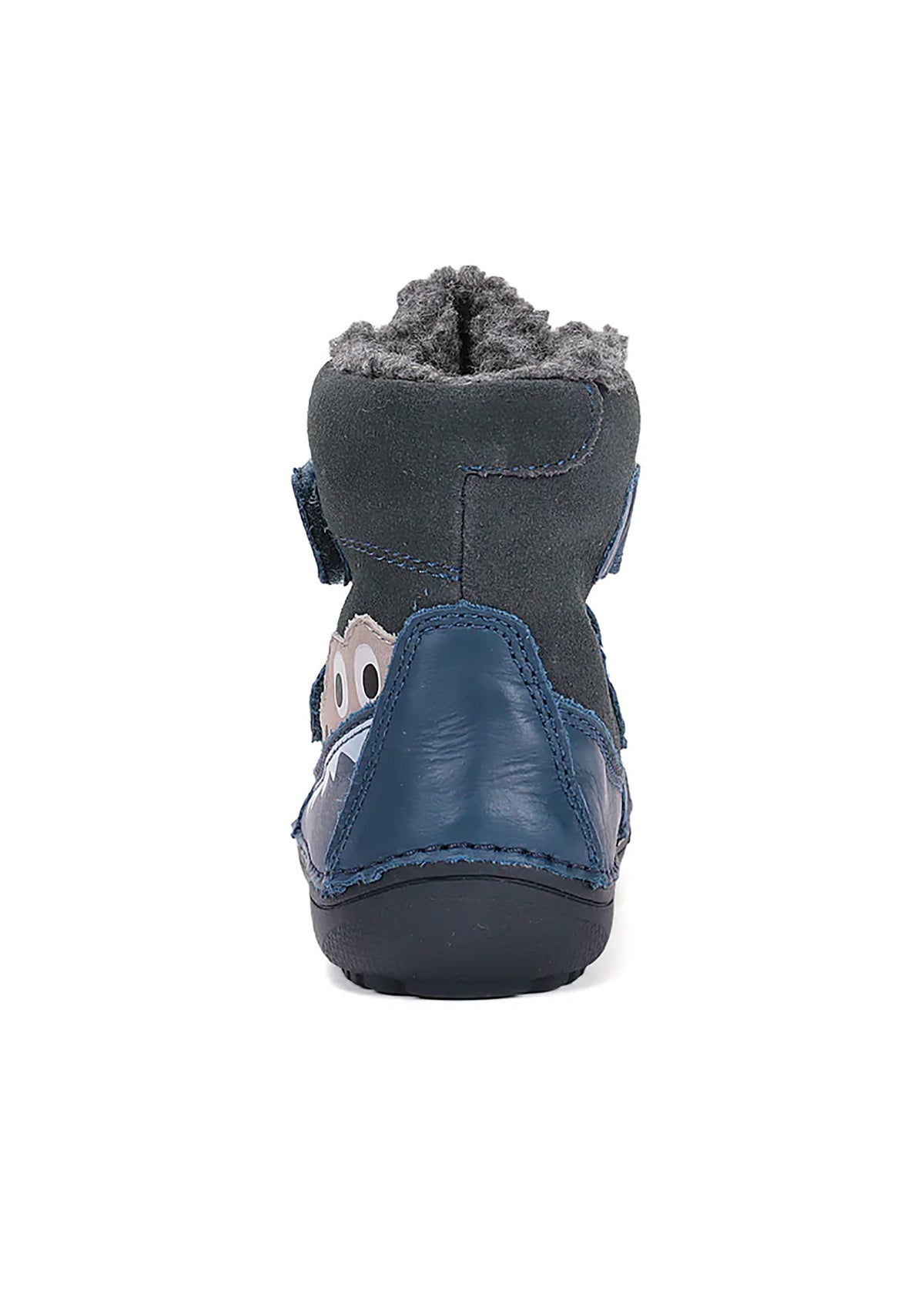 Lasten paljasjalkakengät - talvikengät, sininen nahka, krokotiili