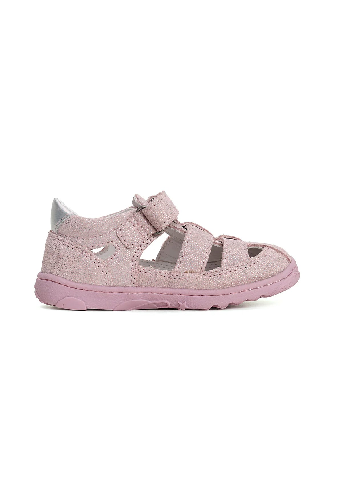 Kids' Barefoot Sandals - Pink Sparkling Leather